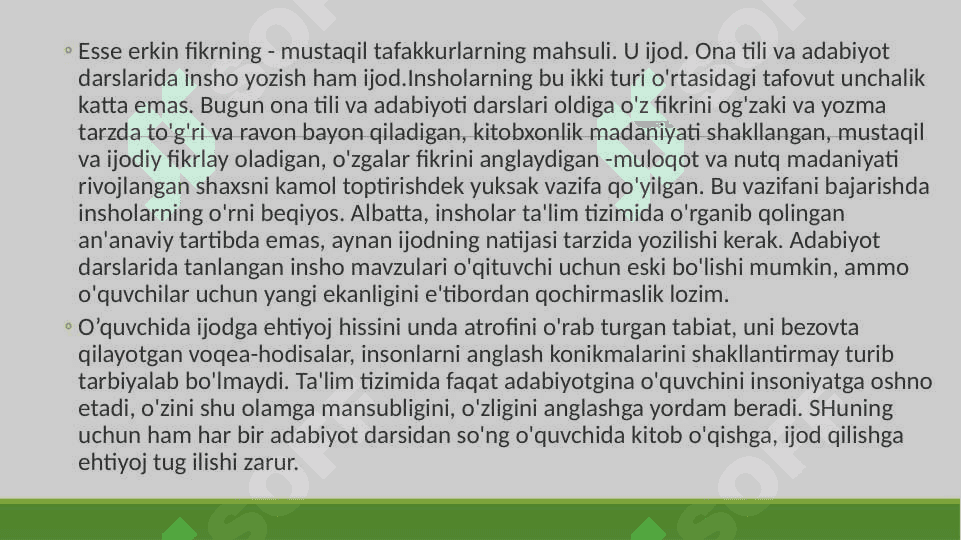 Yozma ish turlari 4