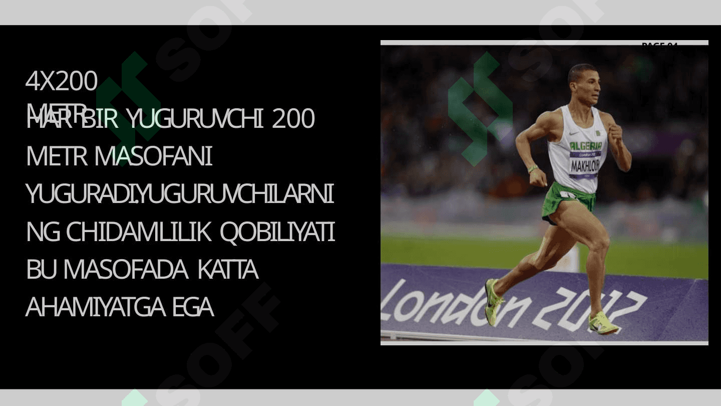 YENGIL ATLETIKA: ESTAFETALI YUGURISHLAR 4