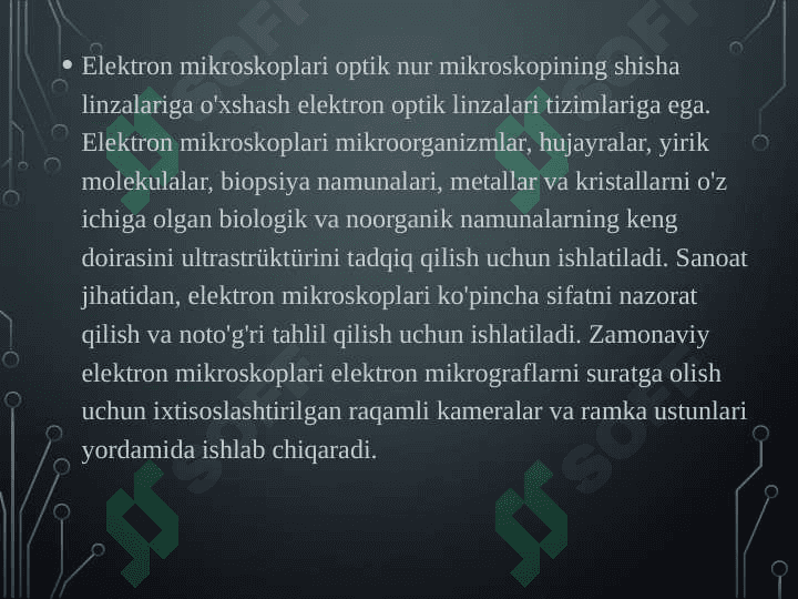 ZAMONAVIY ELEKTRON MIKROSKOPLAR 4