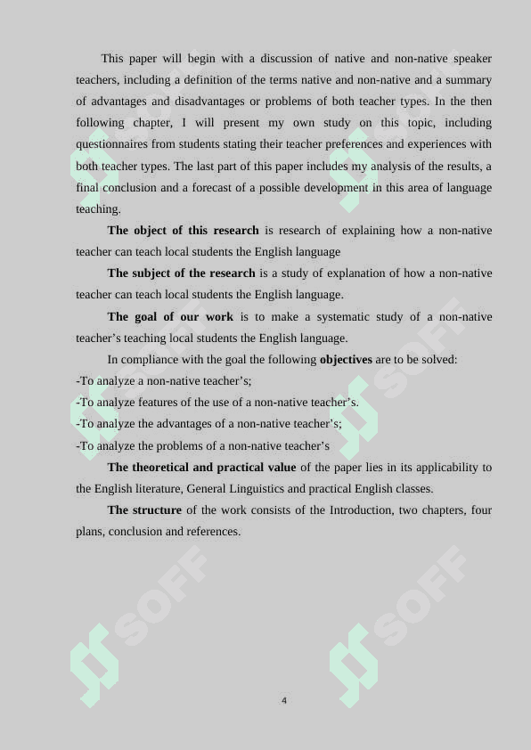 EXPLAIN HOW A NON-NATIVE TEACHER CAN TEACH LOCAL STUDENTS THE ENGLISH LANGUAGE 4