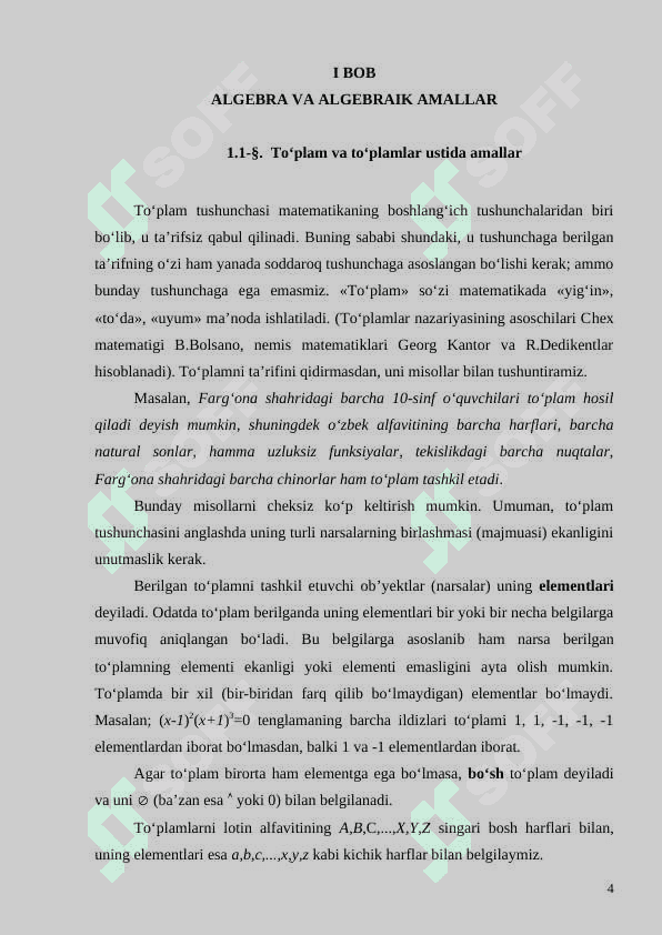 Algebra va algebraik sistemalar 4