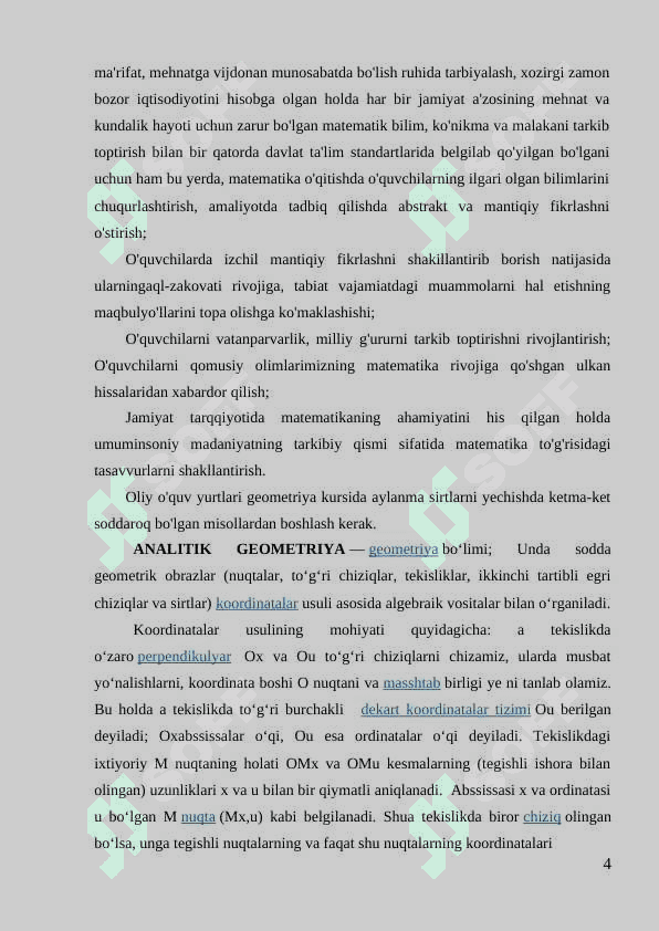 almashtirishlar gruppasi 4