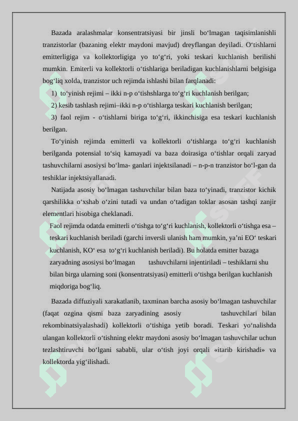 Kuchaytirgich tranzistorlarda tarqaluvchi quvvat 4
