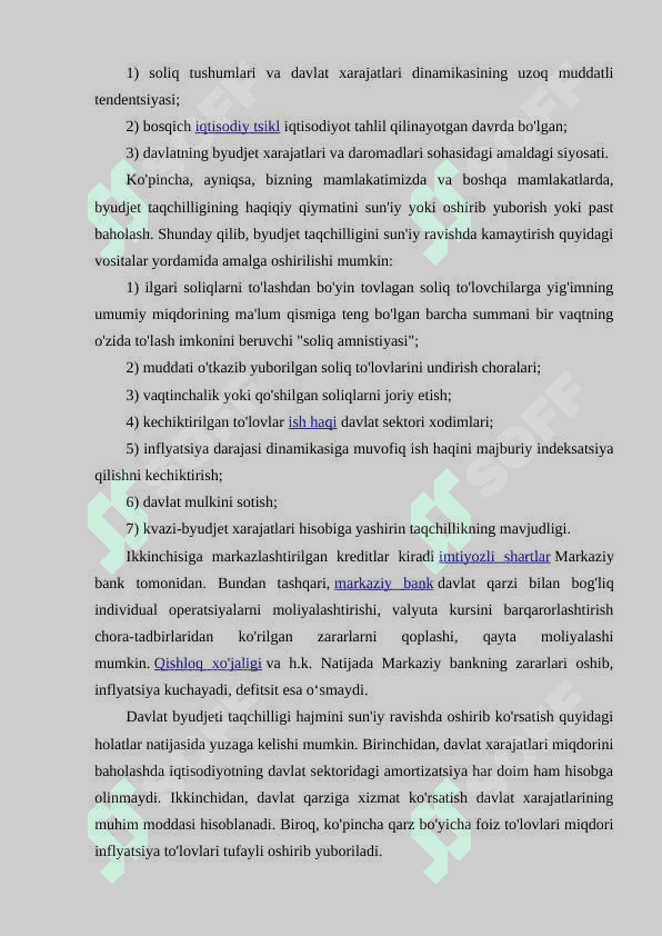 RIVOJLANGAN MAMLAKATLARDA DAVLAT QARZI DINAMIKASI VA TAHLILI 6