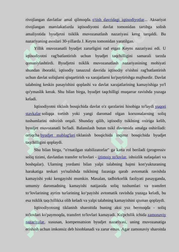 RIVOJLANGAN MAMLAKATLARDA DAVLAT QARZI DINAMIKASI VA TAHLILI 8