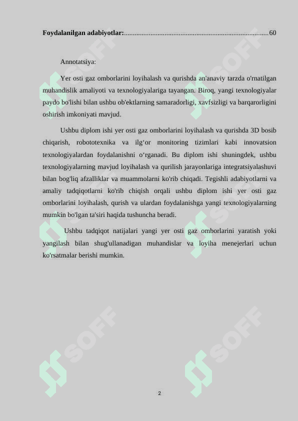 Yer osti gaz omborlarini loyihalash va qurish 2