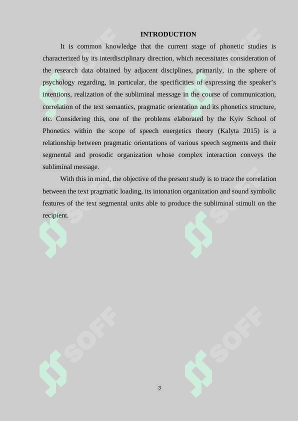 The interaction of Various Speech Segments English 3