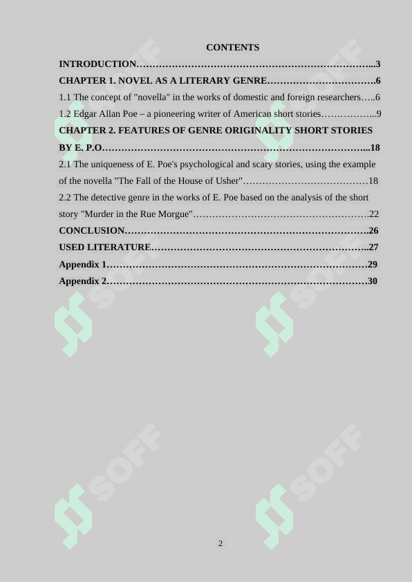 Narrative features in E.Poe's short stories 2
