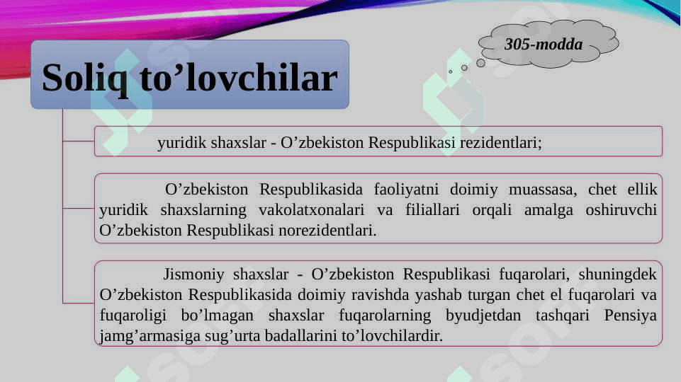 Soliq kodeksi Pensiya ta'minoti sifatida 8