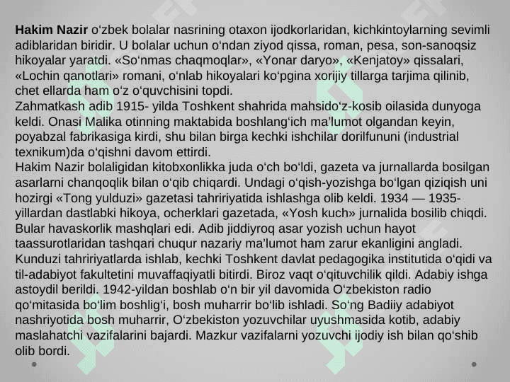 Hozirgi davrdagi o‘zbek bolalar adabiyoti 3