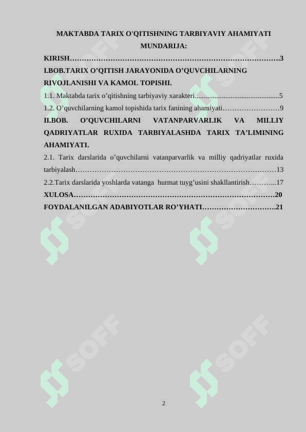 Maktabda tarix o'qitishning tarbiyaviy ahamiyati 2