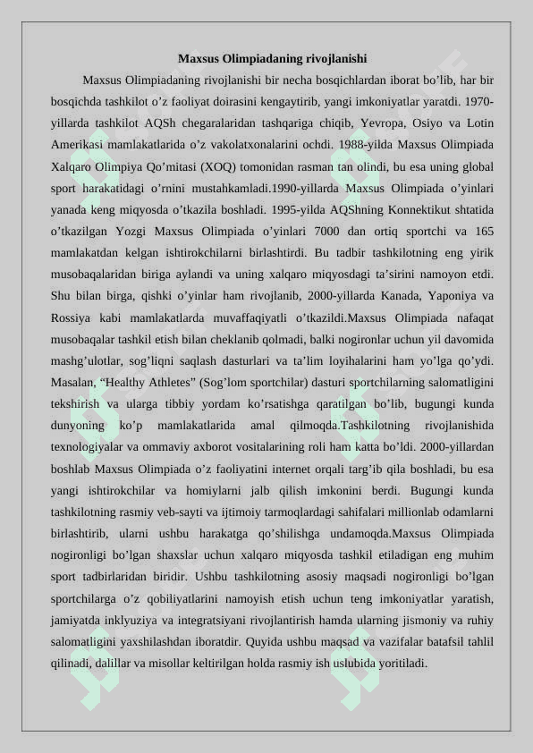 Maxsus Olimpiada musobaqalari 7