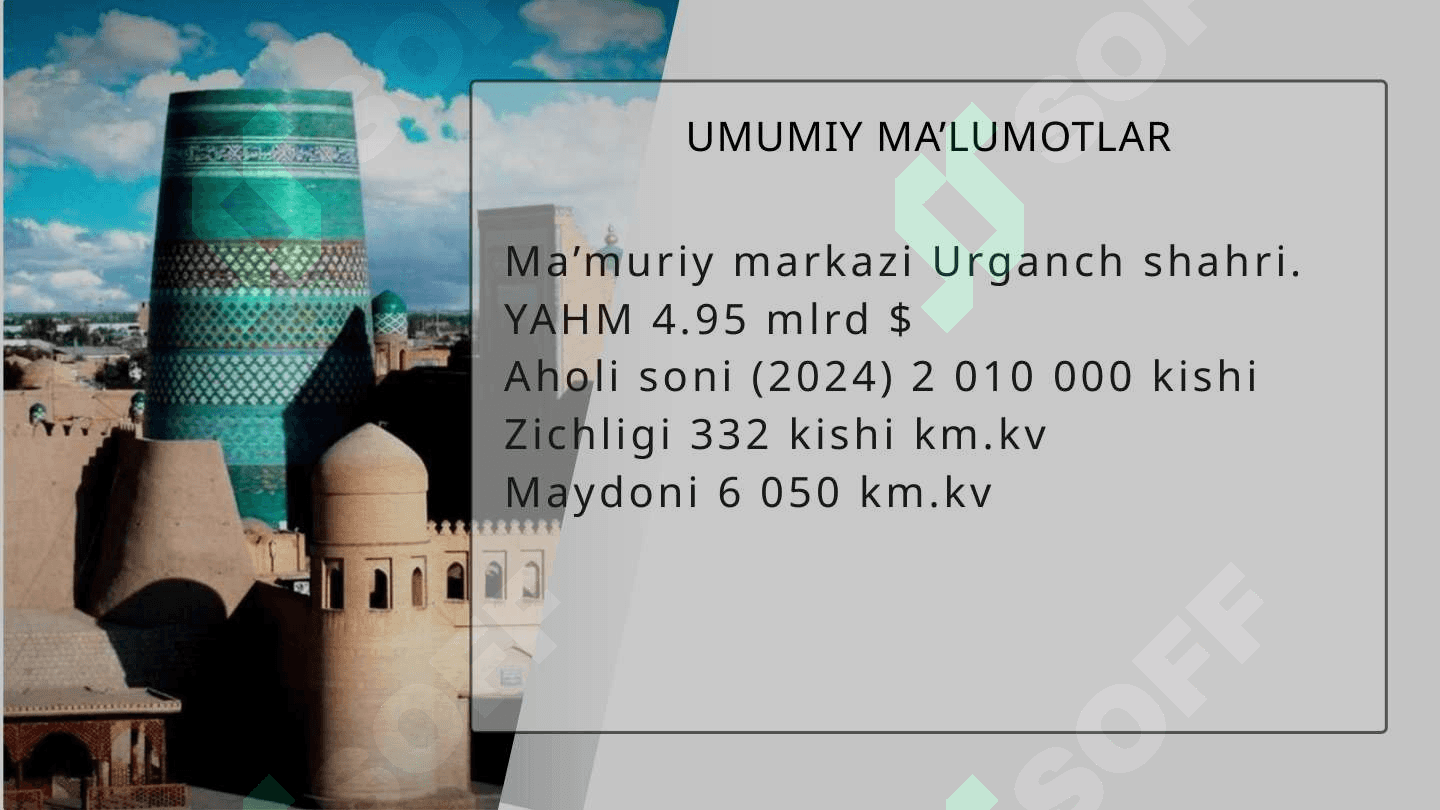 Xorazm viloyati haqida slayd 3