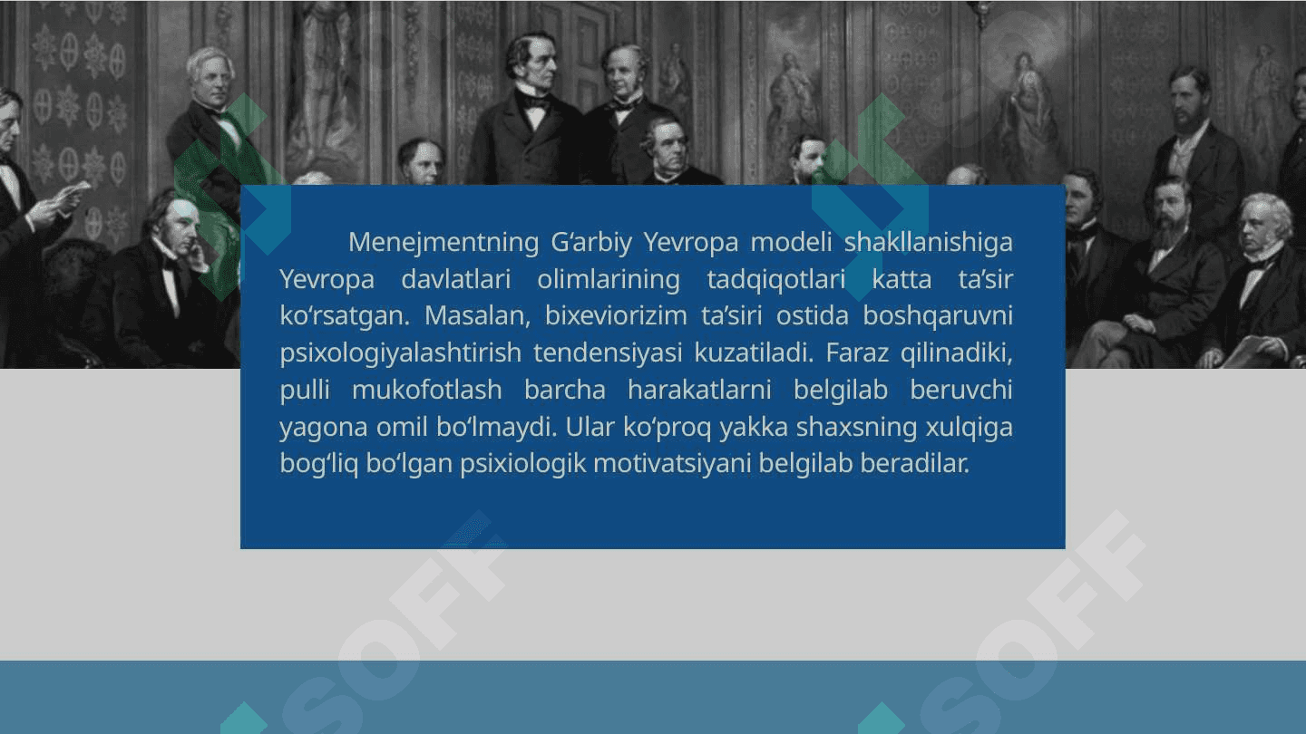 Menejmentning g'arbiy yevropa modeli 2