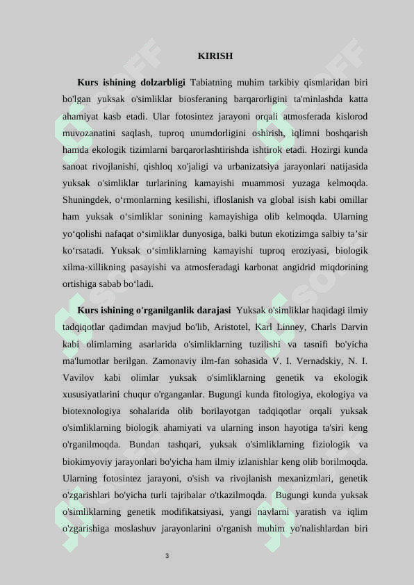 Yuksak oʻsimliklar 3