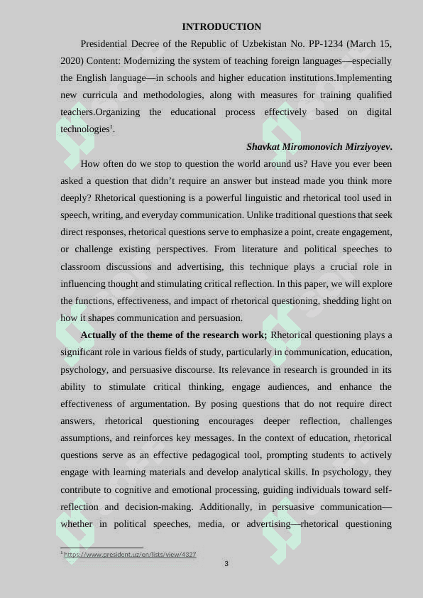 RHETORICAL QUESTIONING 3
