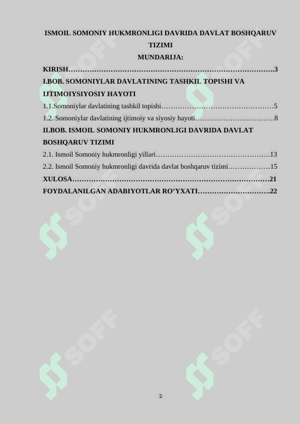 Ismoil Somoniy hukmronligi davrida davlat boshqaruv tizimi 2