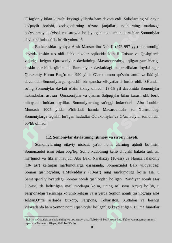 Ismoil Somoniy hukmronligi davrida davlat boshqaruv tizimi 8