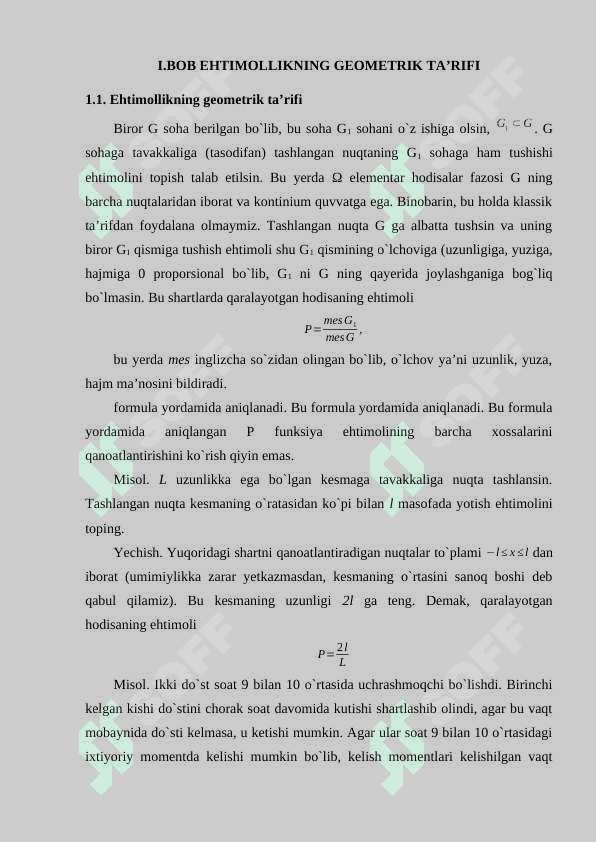 Ehtimollikning geometrik ta’rifi 5