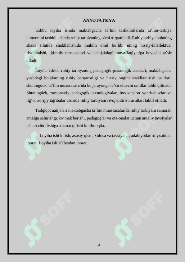 Maktabgacha ta'lim tashkilotlarida ta'lim-tarbiya jarayonini tashkil etishda ruxiy tarbiyaning o'rni 3
