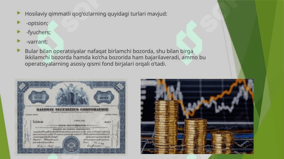 Hosilaviy  qimmatli qоg’оzlar 3