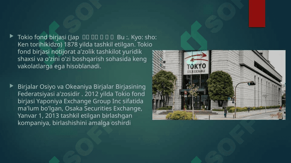 Tokio fond birjasi 2