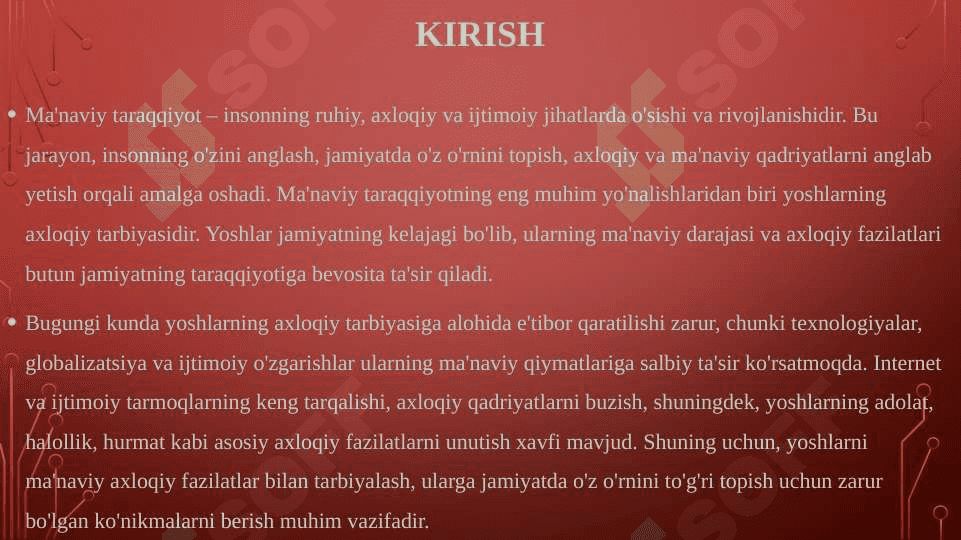 Manaviy taraqqiyotini ta’minlashda yoshlarni ma’naviy axloqiy fazilatlarini rivojlantirish masalalari 3