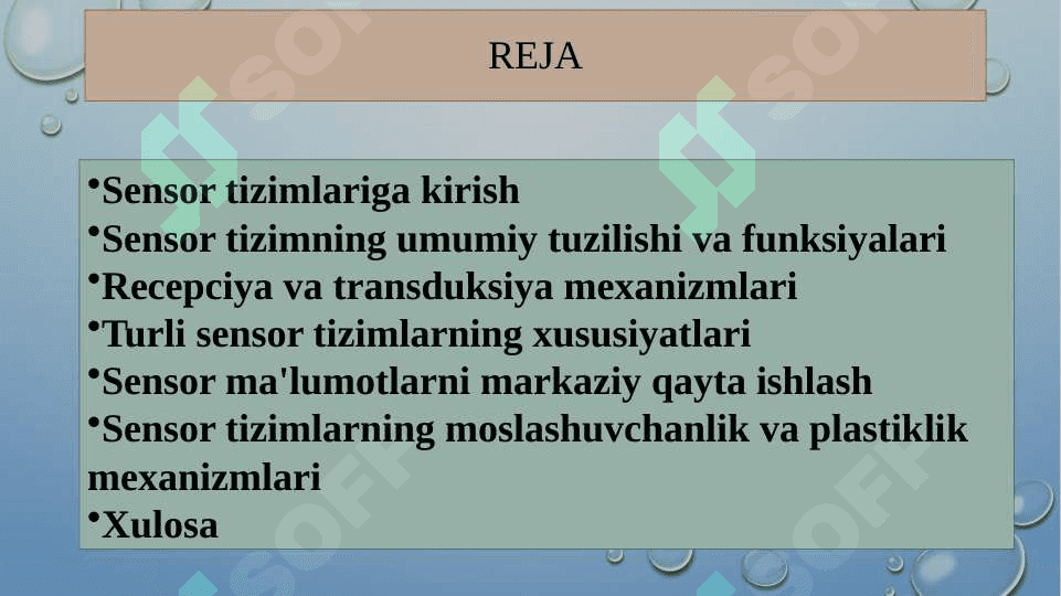 SENSOR TIZIMI FIZIOLOGIYASI 2