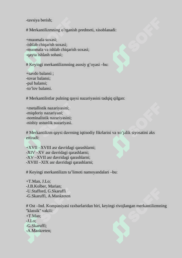 IQTISODIY TA’LIMOTLAR TARIXI 8
