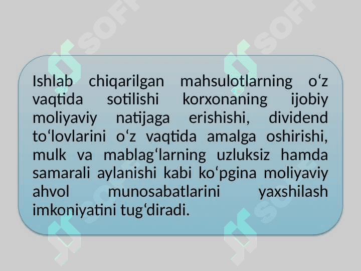 Mahsulot sotilishi va u bilan bog’liq muomalalar auditi 2