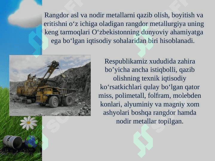 Rangdor va qora metallurgiya 3