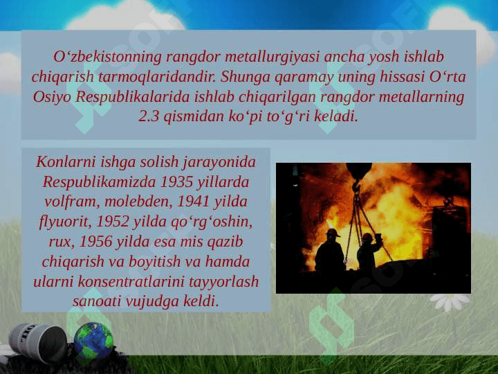 Rangdor va qora metallurgiya 4