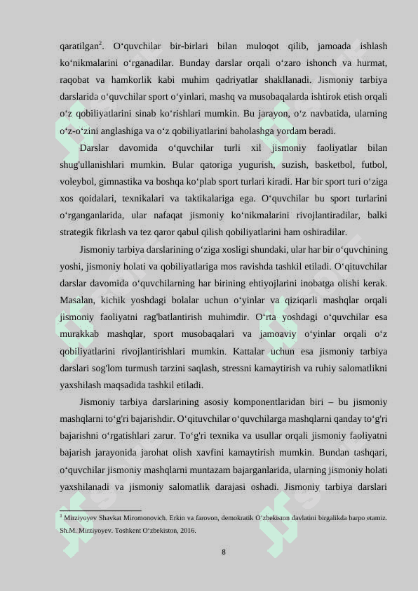 Boshlang‘ich sinflar jismoniy tarbiyasi. 8