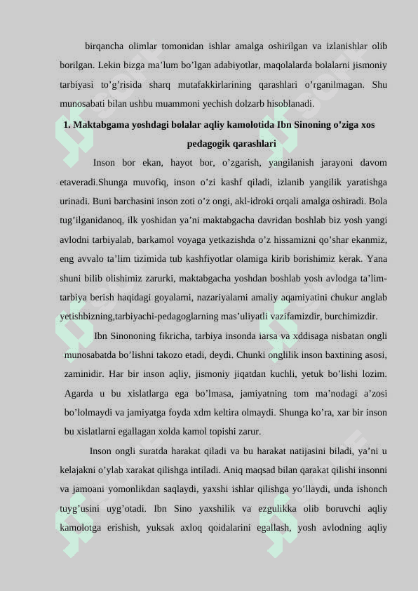 Sharq mutafakkirlarning maktabgacha yoshdagi bolalarni jismoniy tarbiyalashga oid qarashlari 6