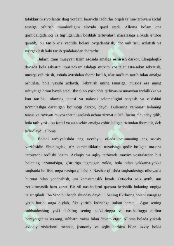 Sharq mutafakkirlarning maktabgacha yoshdagi bolalarni jismoniy tarbiyalashga oid qarashlari 7