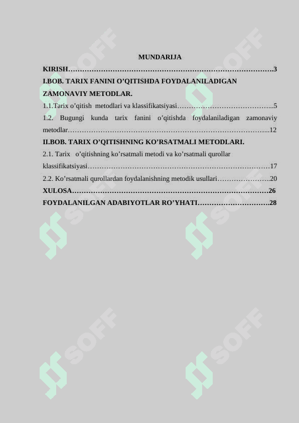 Zamonaviy tarix darsi va unga qo’yilgan talablar 2