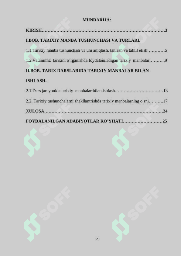 Tarix fanini o’qitishda tarixiy manbalarning o’rni 2