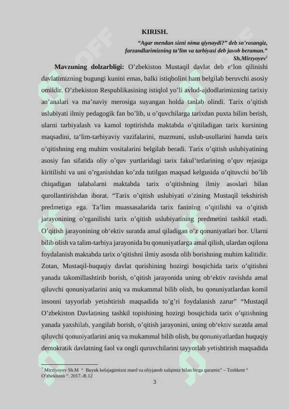 TARIX DARSLARIGA QO’YILADIGAN DIDAKTIK TALABLAR 3