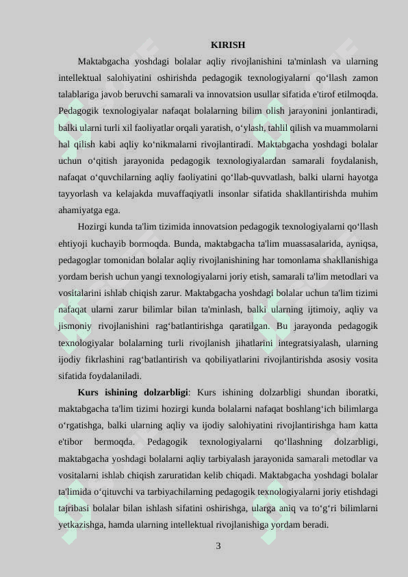 MAKTABGACHA YOSHDAGI BOLALARNI AQLIY TARBIYALASHDA INNOVATSION PEDAGOGIK TEXNOLOGIYALARDAN FOYDALANISH 2