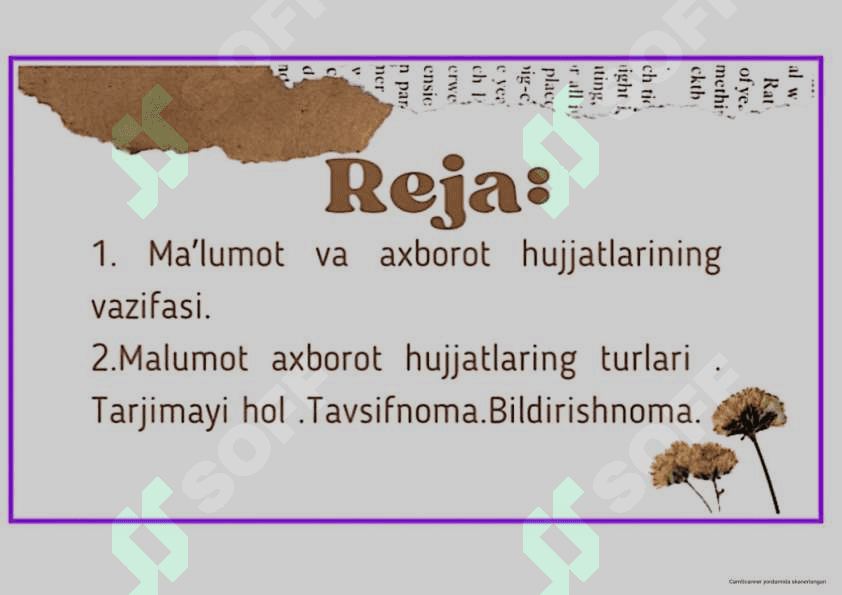 Maʼlumot v axborot hujjatlari 2