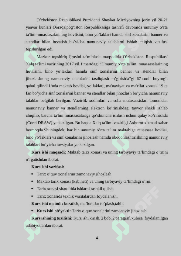 Maktab tarix xonasi va uning tarbiyaviy ta’limdagi o’rni 4