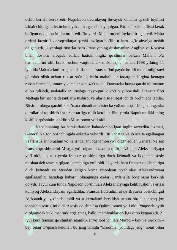 Birinchi jahon urushidan keyin Misrda ozodlik harakati 6