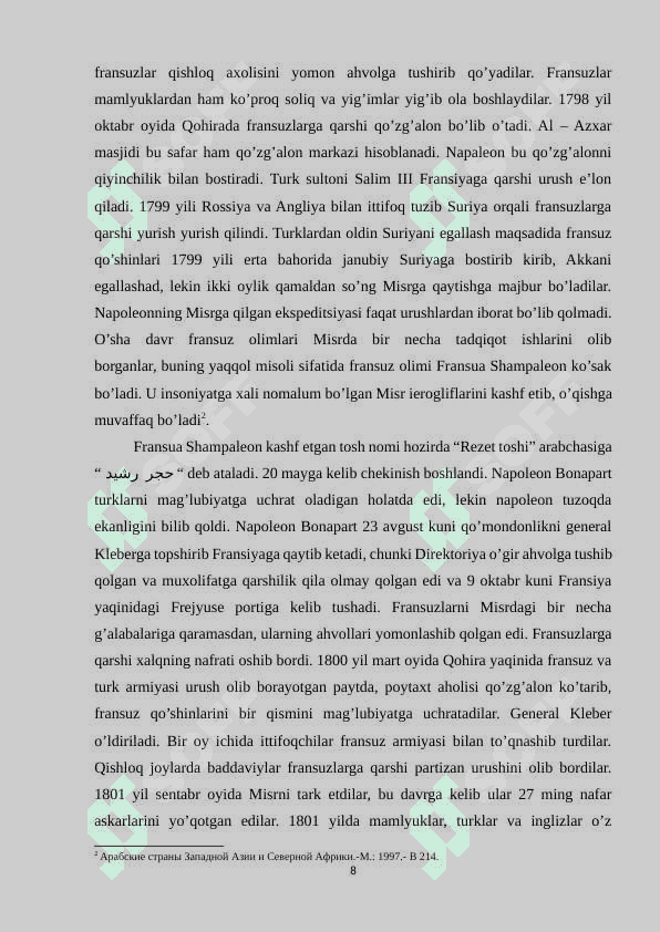 Birinchi jahon urushidan keyin Misrda ozodlik harakati 8