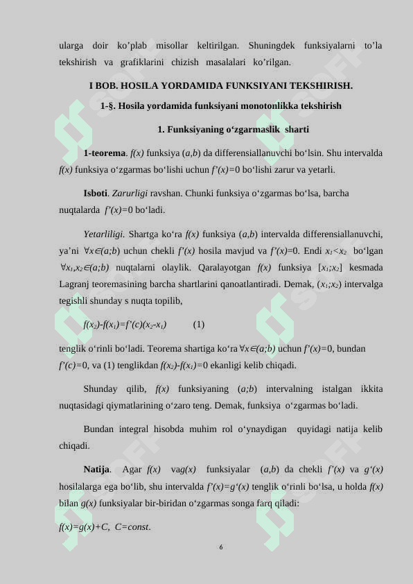 Funksiyani  to‘la tekshirish va grafigini yasash 6