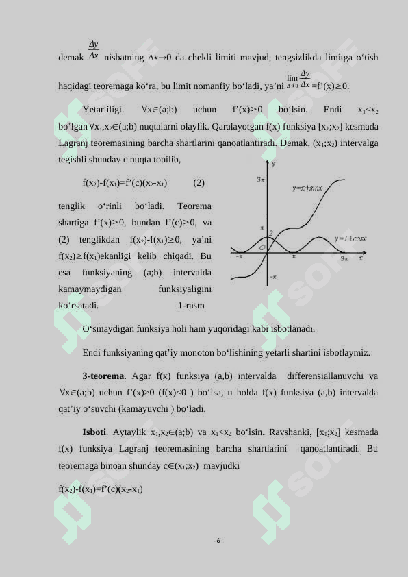 Funksiyani  to‘la tekshirish 6