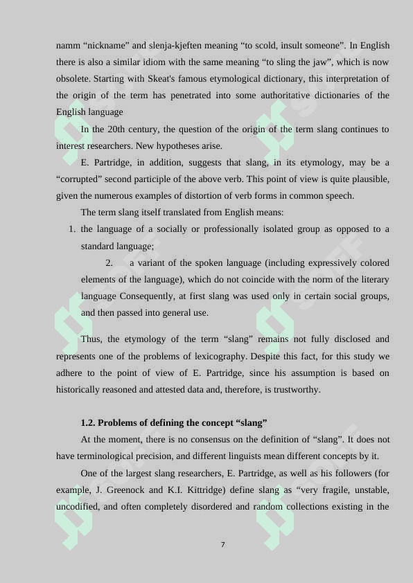 Slangs and their foreign language 7