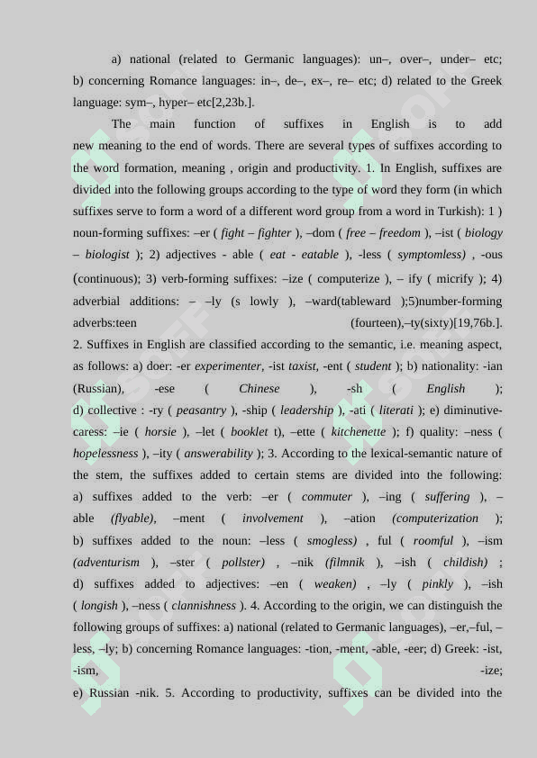 ENGLISH WORD AND ITS FORMATION 6