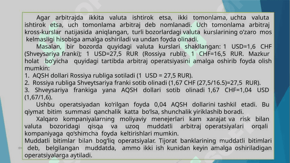 Valyuta operatsiyalarining turlari 7
