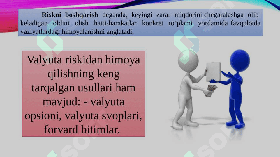VALYUTA RISKLARI VA ULARNI BAHOLASH 8