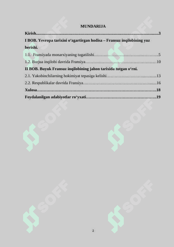 FRANSIYADA SANOAT TO’NTARISHI VA UNING AHAMIYATI 2